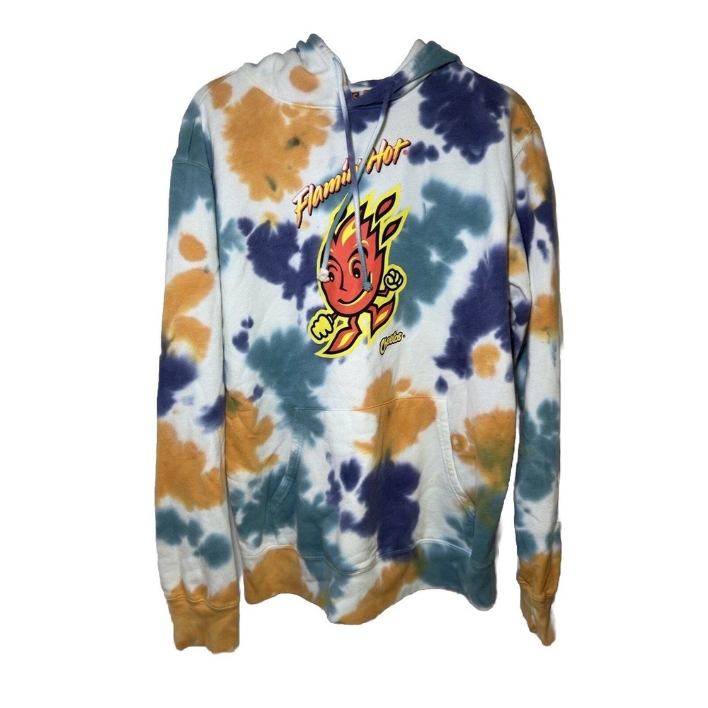 Cheetos Flamin' Hot Tie-Dye Cotton-Blend Hoodie size‎ Men's Medium #6